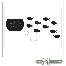 Raamdecoratie Stickers - Vis
