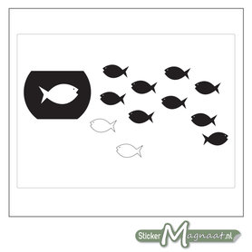 Raamdecoratie Stickers - Vis
