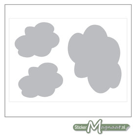 Raamdecoratie Stickers - Wolk - Grijs