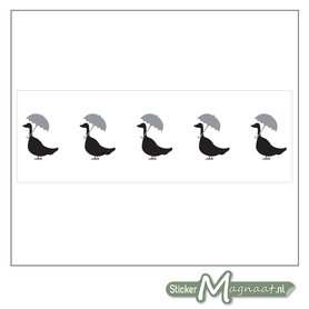 Raamdecoratie Stickers - 2 Stuks - Eend