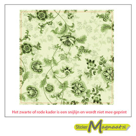 tegelsticker flower green