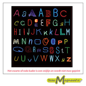 Tegelstickers - Alfabet - 5 Stuks