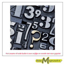 Tegelstickers - Cijfers - 5 Stuks