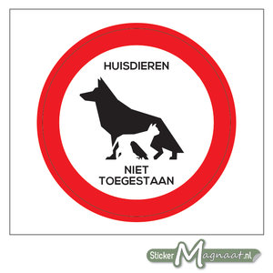 Huisdieren Verboden Sticker StickerMagnaat nl Online Stickers 