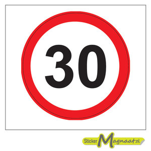 30 km Bord Stickers kopen Stickermagnaat.nl Online