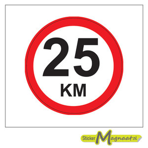  25 KM  Bord Stickers kopen Stickermagnaat nl Online 