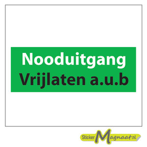 Nooduitgang Vrijlaten Stickers kopen Stickermagnaat.nl 