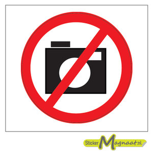 Verboden te fotograferen sticker