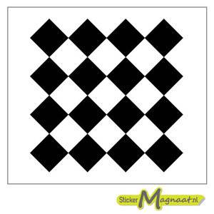 Tegelsticker vierkant patroon zwart kopen Stickermagnaat 
