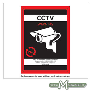 CCTV Camerabewaking Sticker