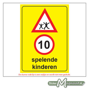 10 KM Spelende Kinderen Stickers kopen Stickermagnaat.nl 